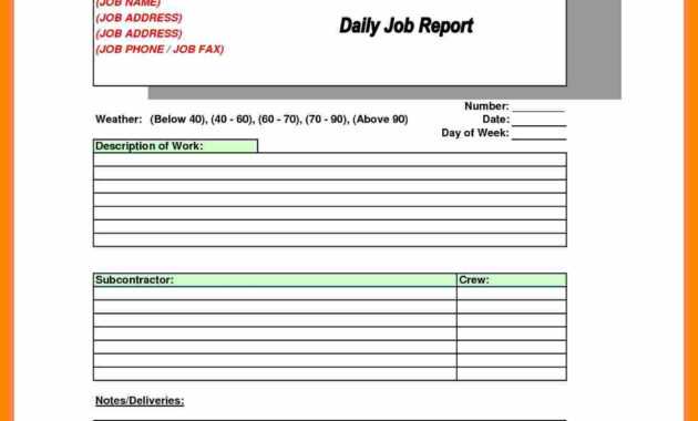 045 Daily Project Report Format Machine Breakdown Template within Machine Breakdown Report Template