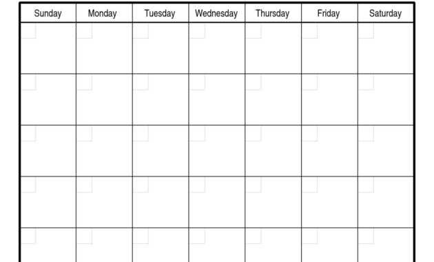 1 Month Calendar Printable Blank | Example Calendar Printable inside Blank One Month Calendar Template
