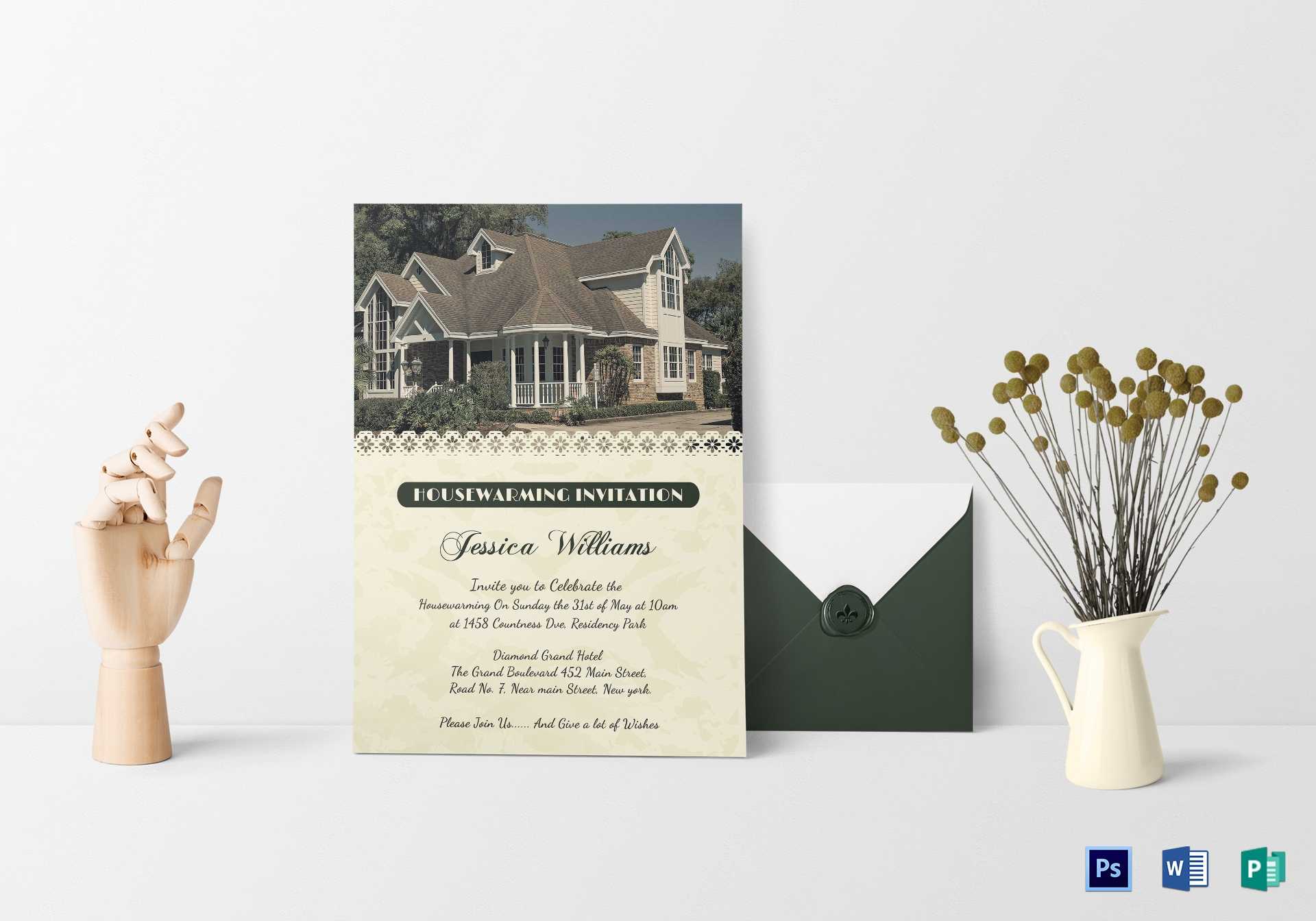 10+ Modern Housewarming Invitation Templates | Free Within Free Housewarming Invitation Card Template