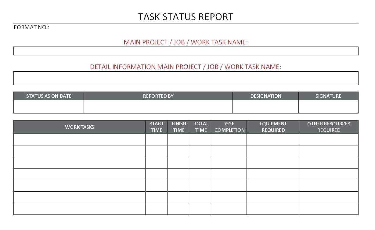 10 Project Progress Reports Templates | Resume Samples With Job Progress Report Template
