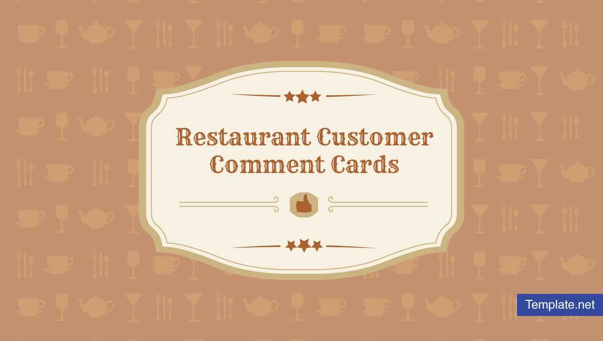 10+ Restaurant Customer Comment Card Templates & Designs Inside Restaurant Comment Card Template