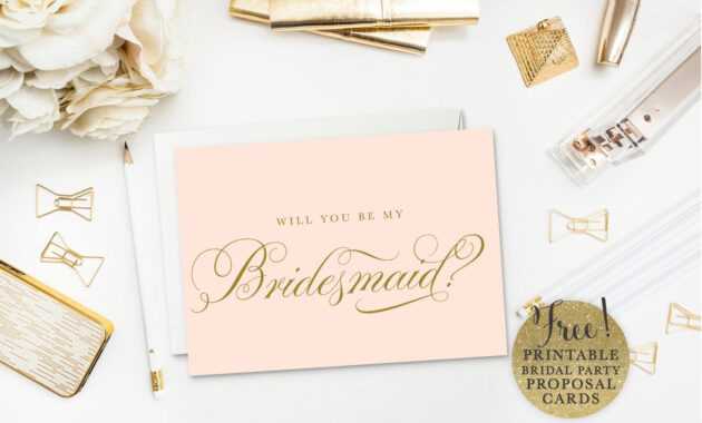 10 Will You Be My Bridesmaid? Cards (Free &amp; Printable) throughout Will You Be My Bridesmaid Card Template