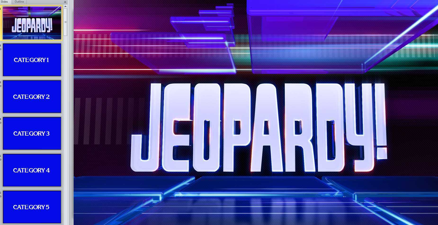11 Best Free Jeopardy Templates For The Classroom With Quiz Show Template Powerpoint