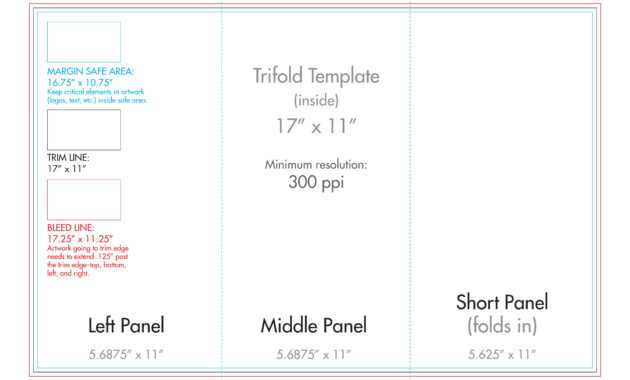 11&quot; X 17&quot; Tri Fold Brochure Template - U.s. Press regarding 11X17 Brochure Template