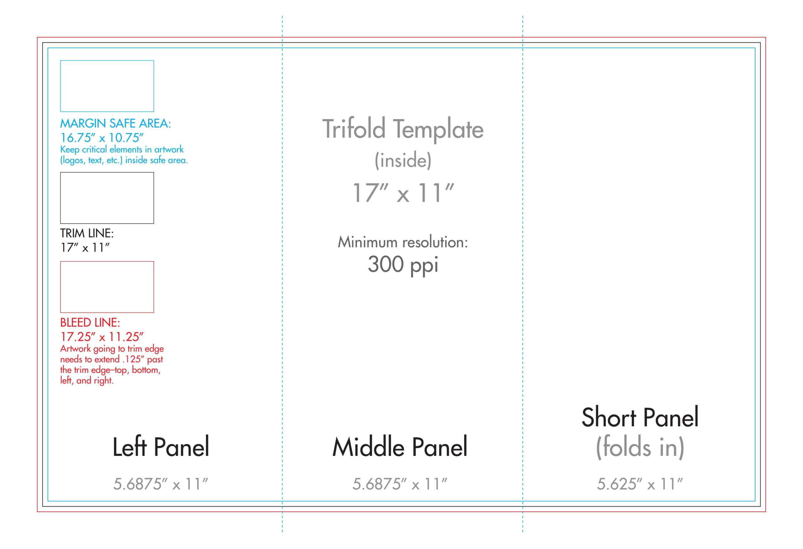 11" X 17" Tri Fold Brochure Template - U.s. Press Regarding 11X17 Brochure Template