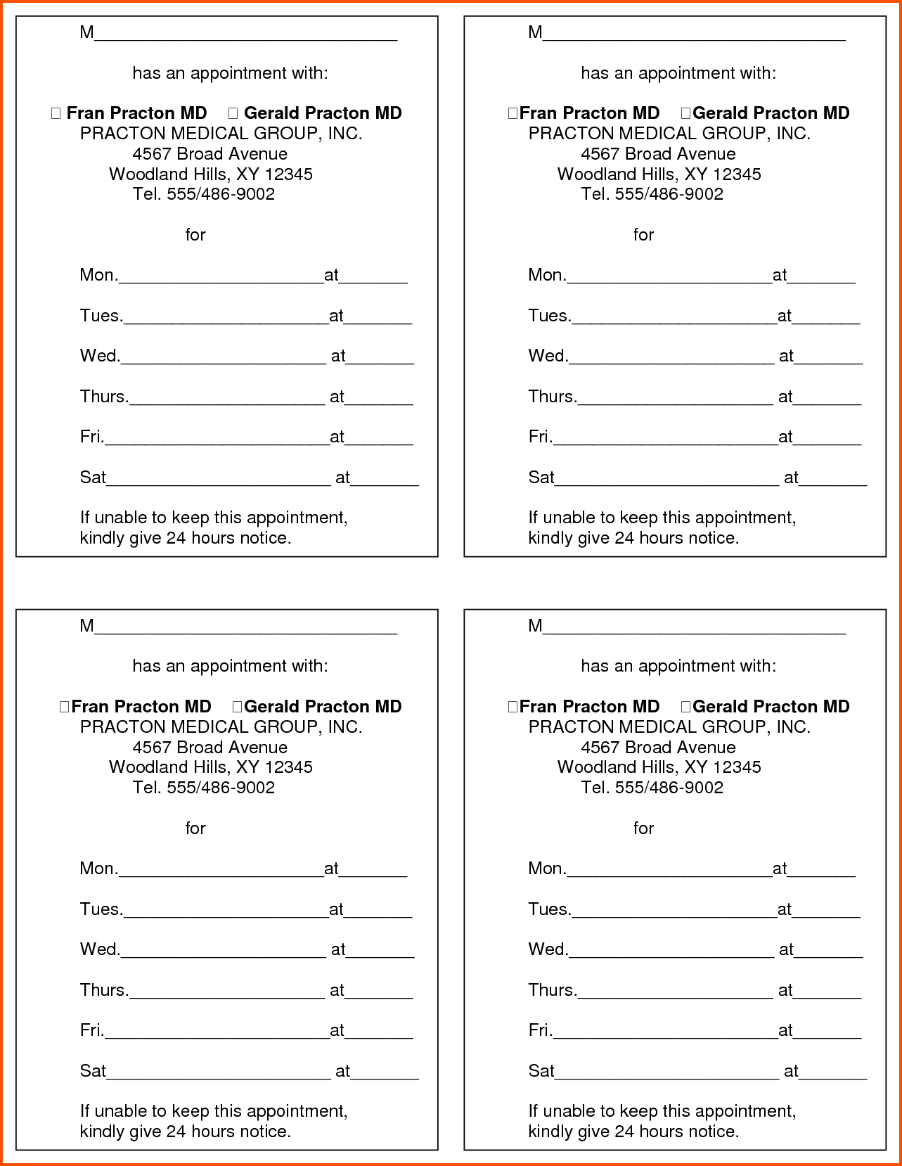 12+ Appointment Cards | Survey Template Words Intended For Appointment Card Template Word