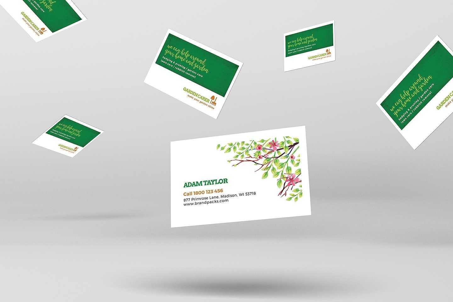 12+ Business Card Designs For Landscapers | Design Trends Throughout Gardening Business Cards Templates