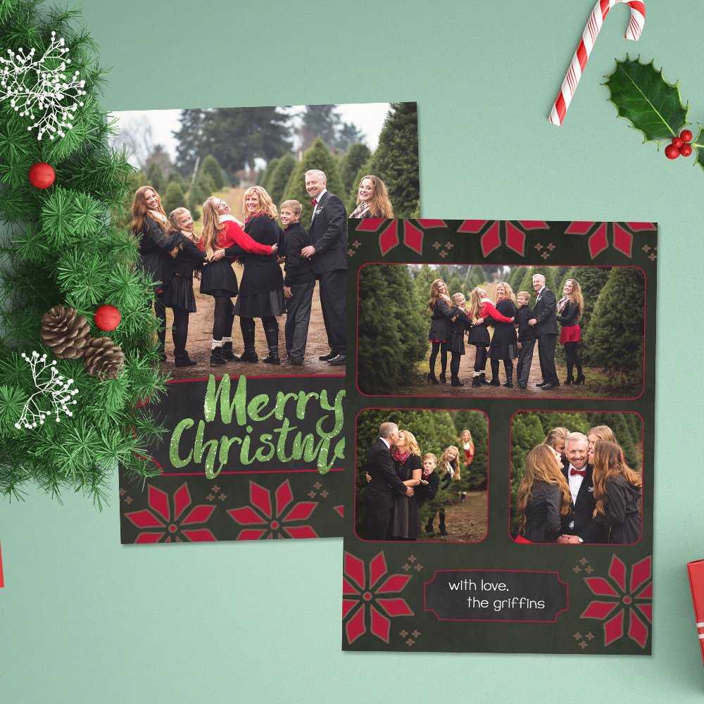 12 Christmas Card Photoshop Templates To Get You Up And In Christmas Photo Card Templates Photoshop