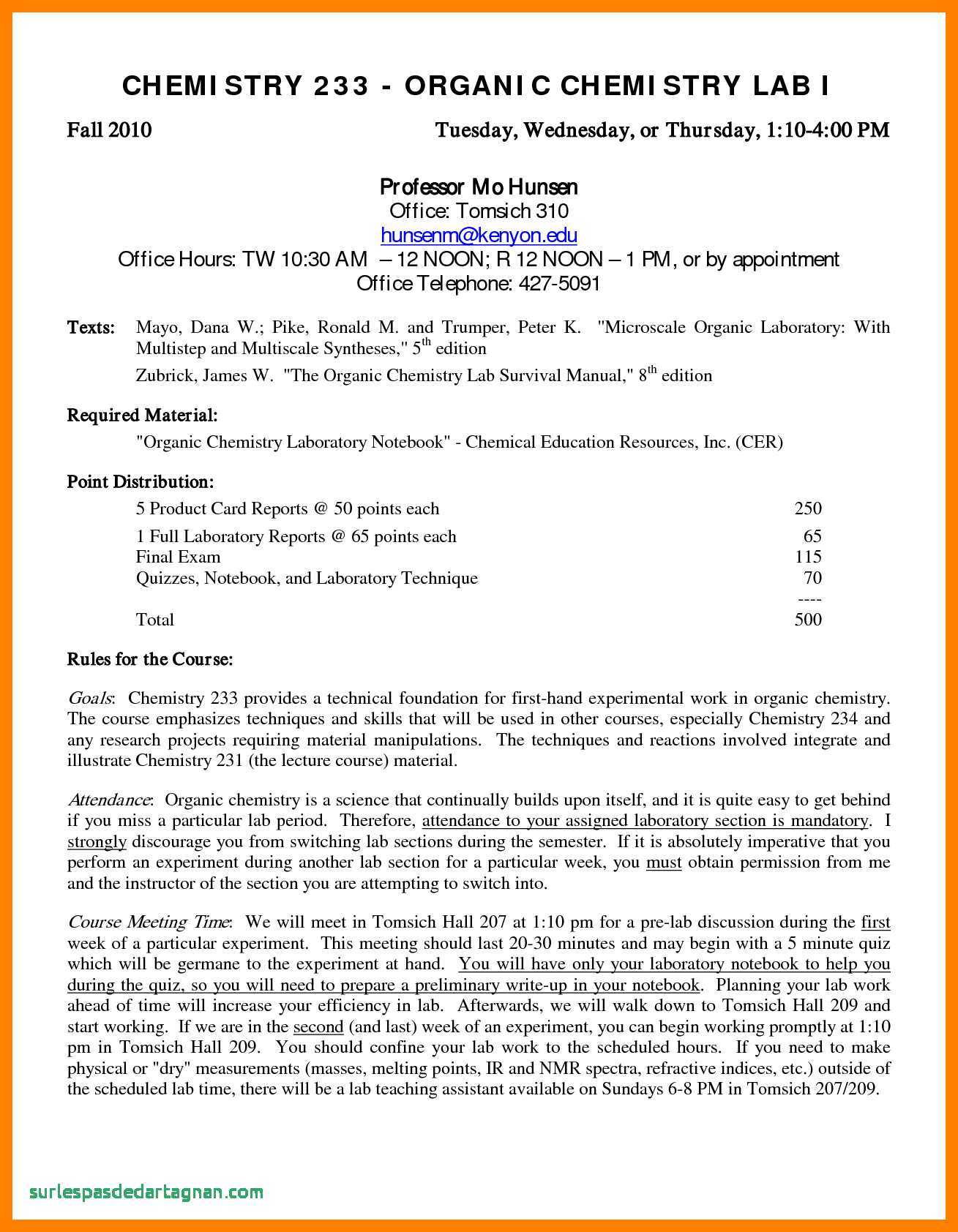 12 Example Of A Lab Report For Chemistry | Resume Letter With Lab Report Template Chemistry