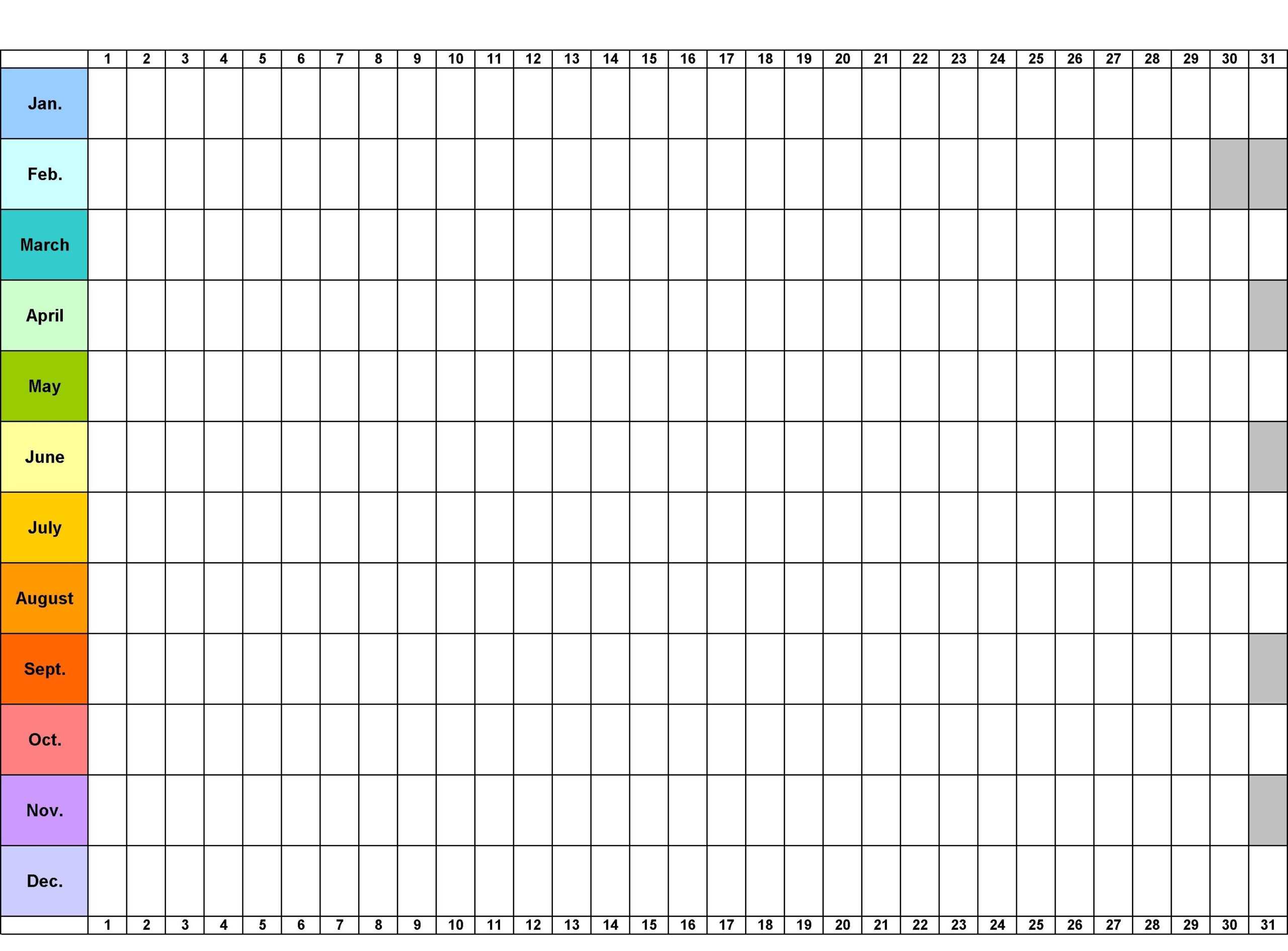 12 Month Blank Calendar Template | Example Calendar Printable For Blank One Month Calendar Template