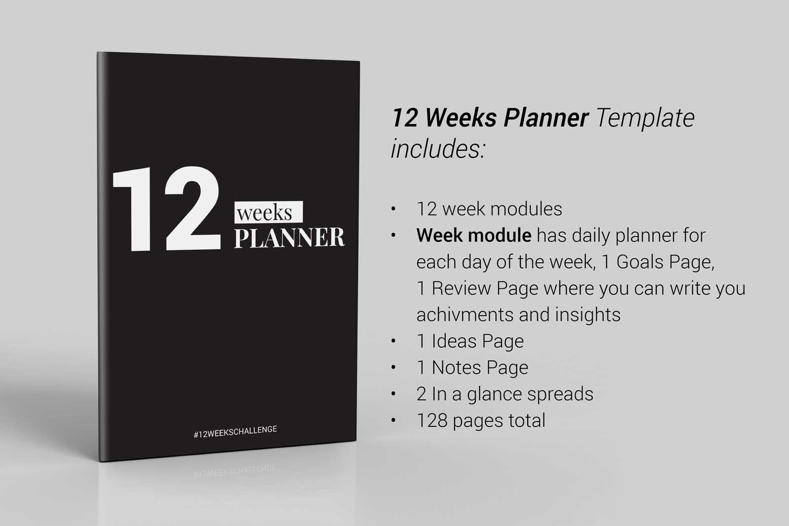 12 Weeks Planner Indesign Template In Brochure Templates On Regarding 12 Page Brochure Template