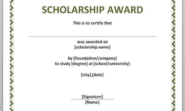 13 Free Certificate Templates For Word » Officetemplate pertaining to Scholarship Certificate Template Word