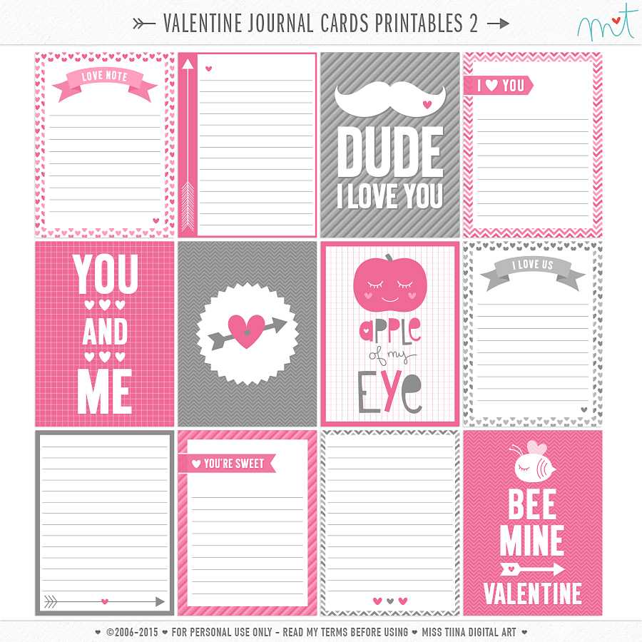 14 Days Of Free Valentine's Printables Day 6 | Misstiina Throughout 52 Reasons Why I Love You Cards Templates Free