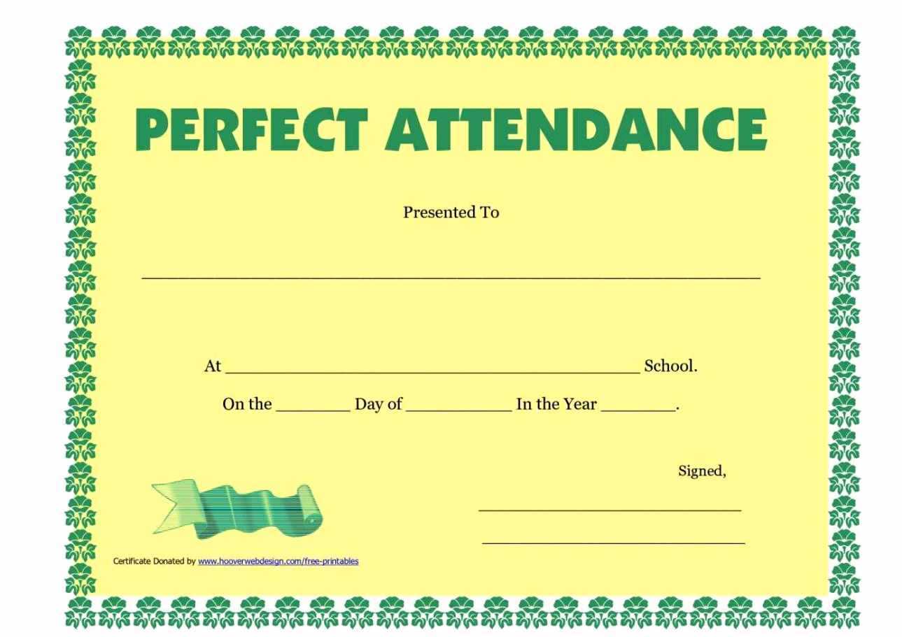14 Images Of Sunday School Attendance Certificate Template With Regard To Perfect Attendance Certificate Free Template