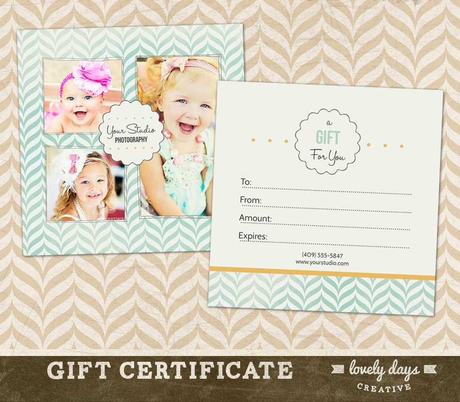 14 Photography Gift Certificate Psd Template Images Inside Photoshoot Gift Certificate Template
