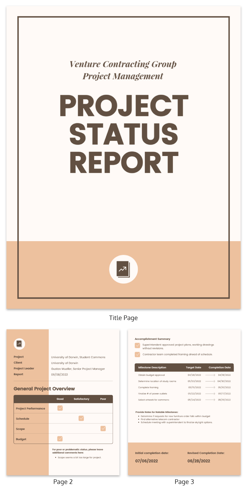 15+ Project Plan Templates & Examples To Align Your Team In One Page Project Status Report Template
