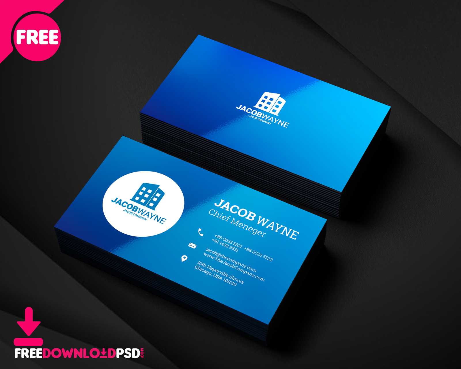150+ Free Business Card Psd Templates With Name Card Design Template Psd