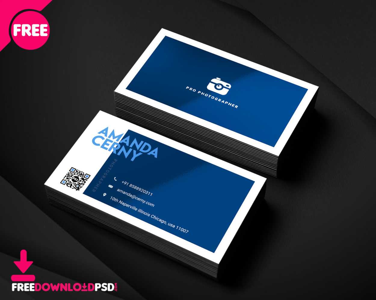 150+ Free Business Card Psd Templates With Photoshop Name Card Template