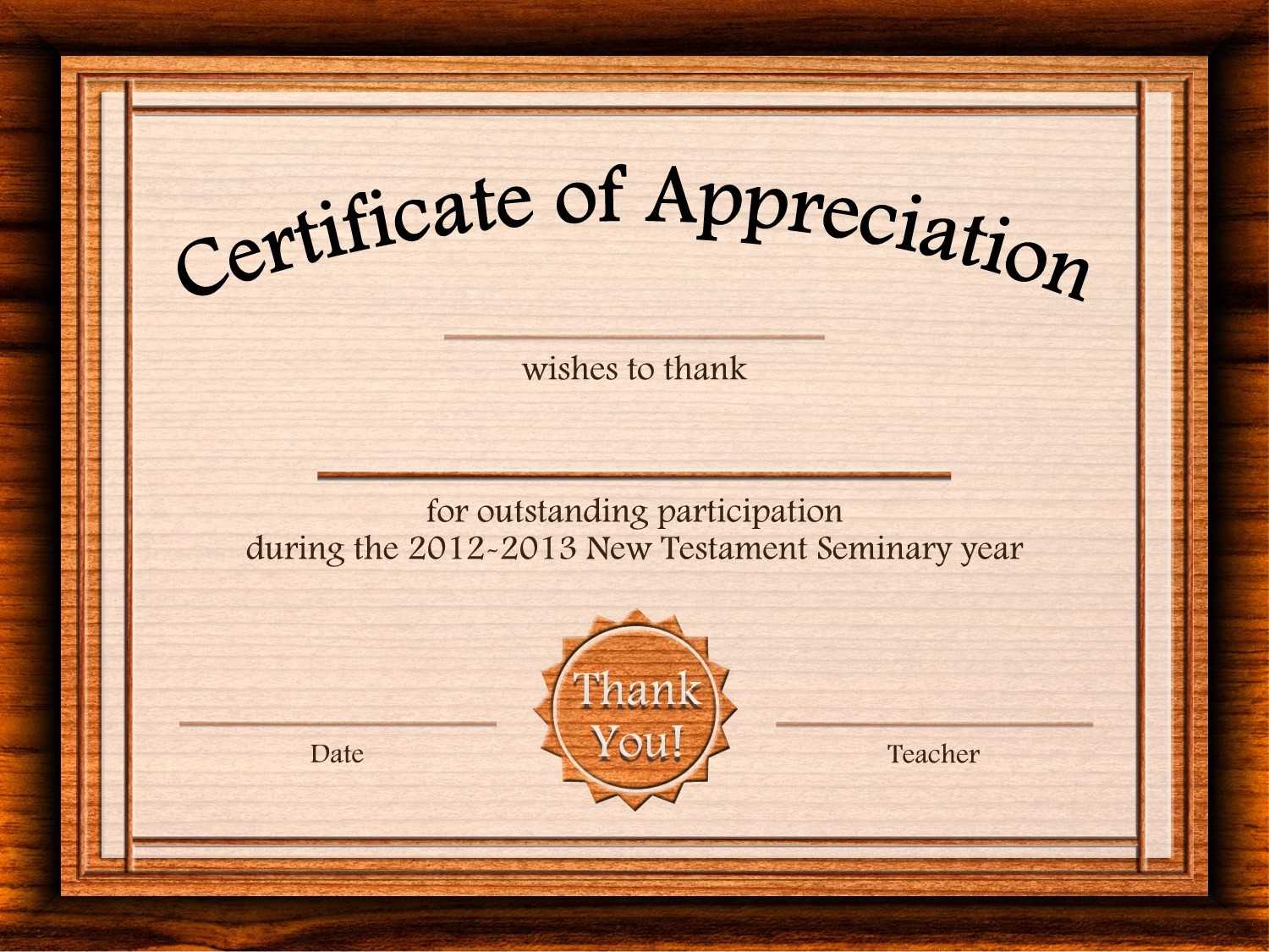 16+ Certificates Appreciation Templates | Sowtemplate Inside Free Certificate Of Appreciation Template Downloads