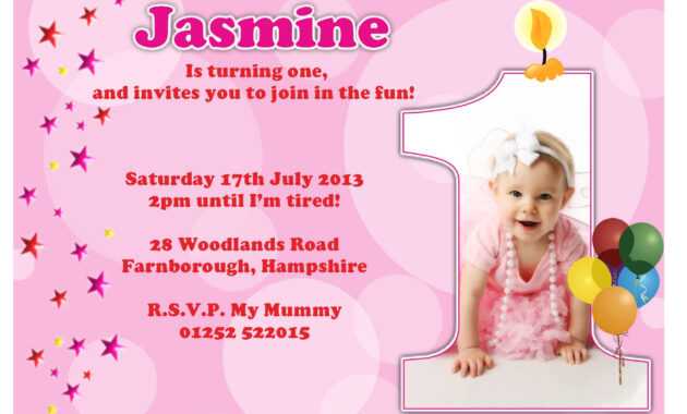 16Th Birthday Invitations Templates Ideas : 1St Birthday for First Birthday Invitation Card Template