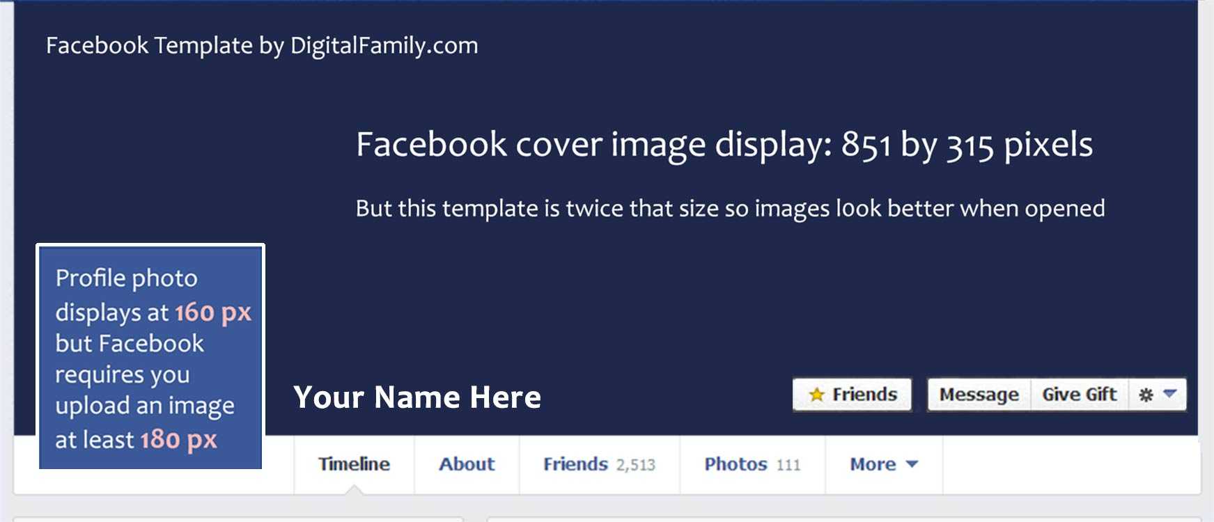 18 Facebook Cover Photo Psd Template Images – Facebook Page In Facebook Banner Template Psd