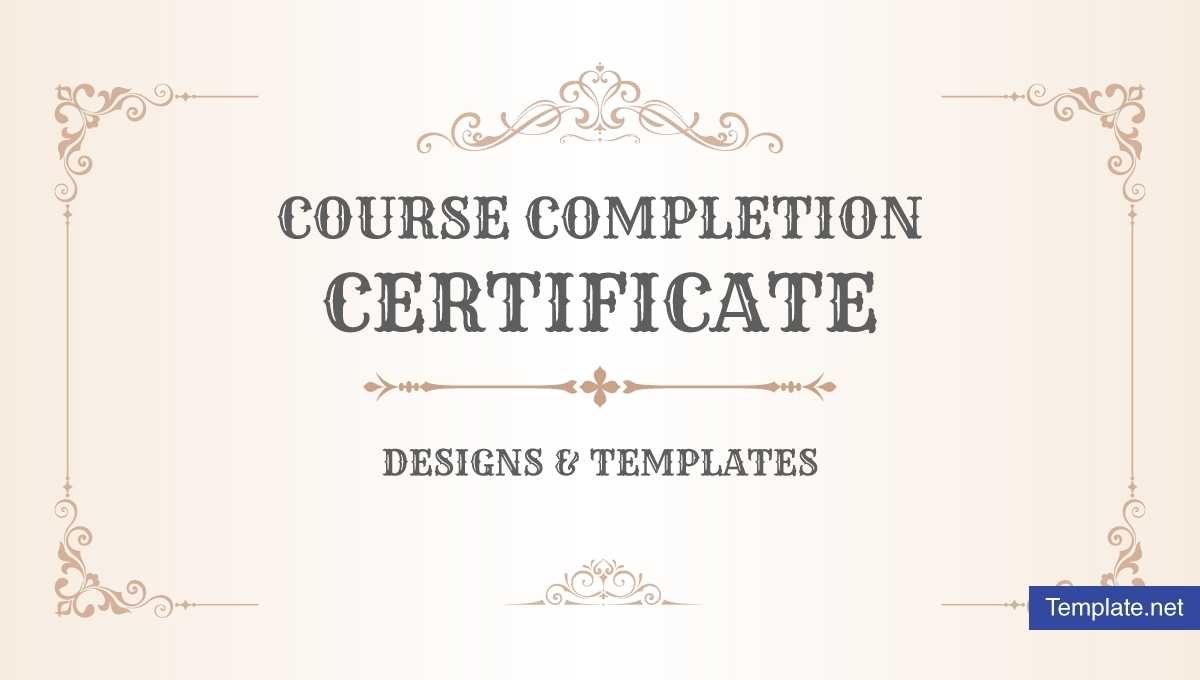 19+ Course Completion Certificate Designs & Templates – Psd With Free Completion Certificate Templates For Word