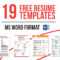 19 Free Resume Templates Download Now In Ms Word On Behance Throughout Microsoft Word Resume Template Free