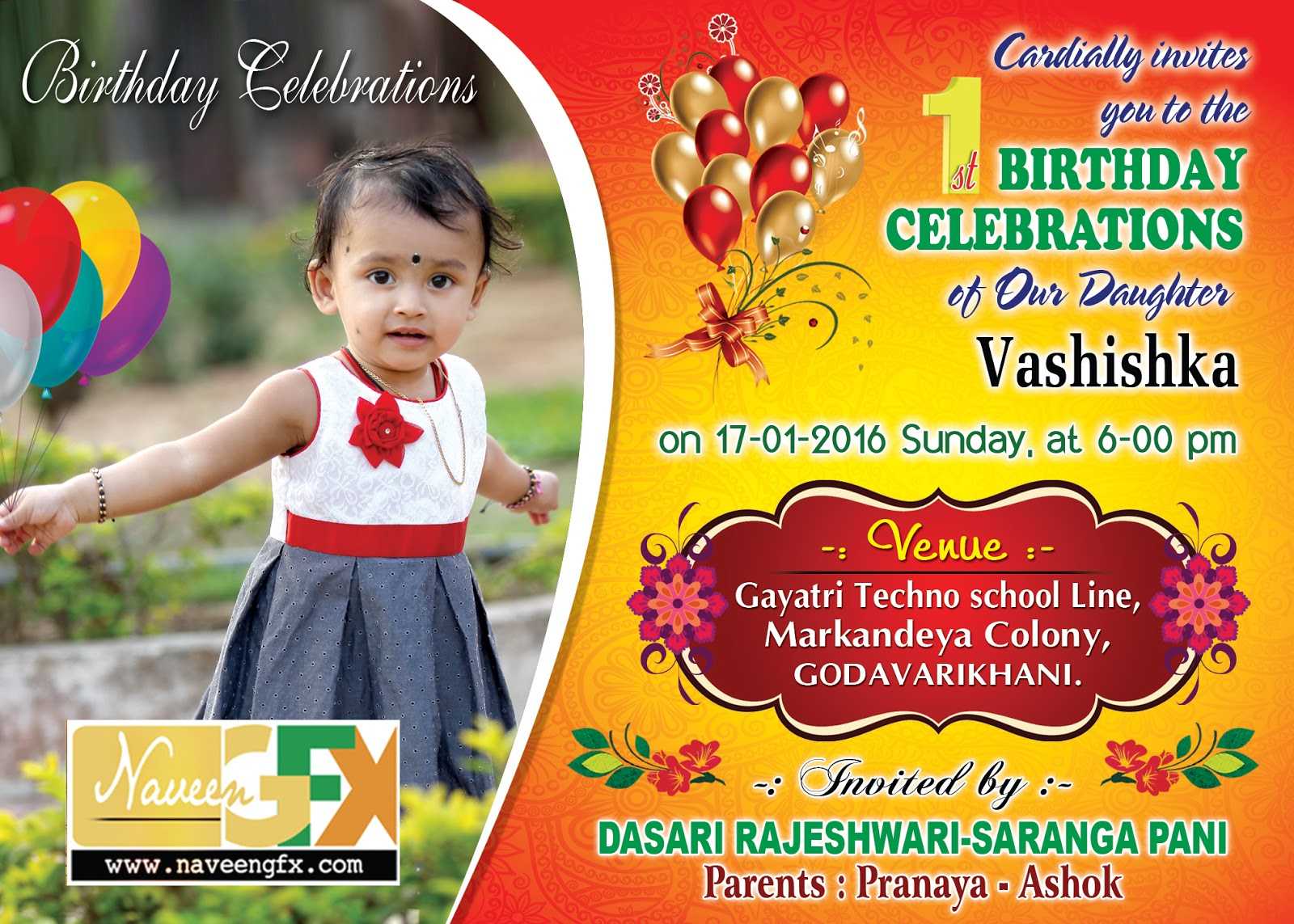 1St Birthday Invitation Templates Free Download – Zohre Regarding First Birthday Invitation Card Template