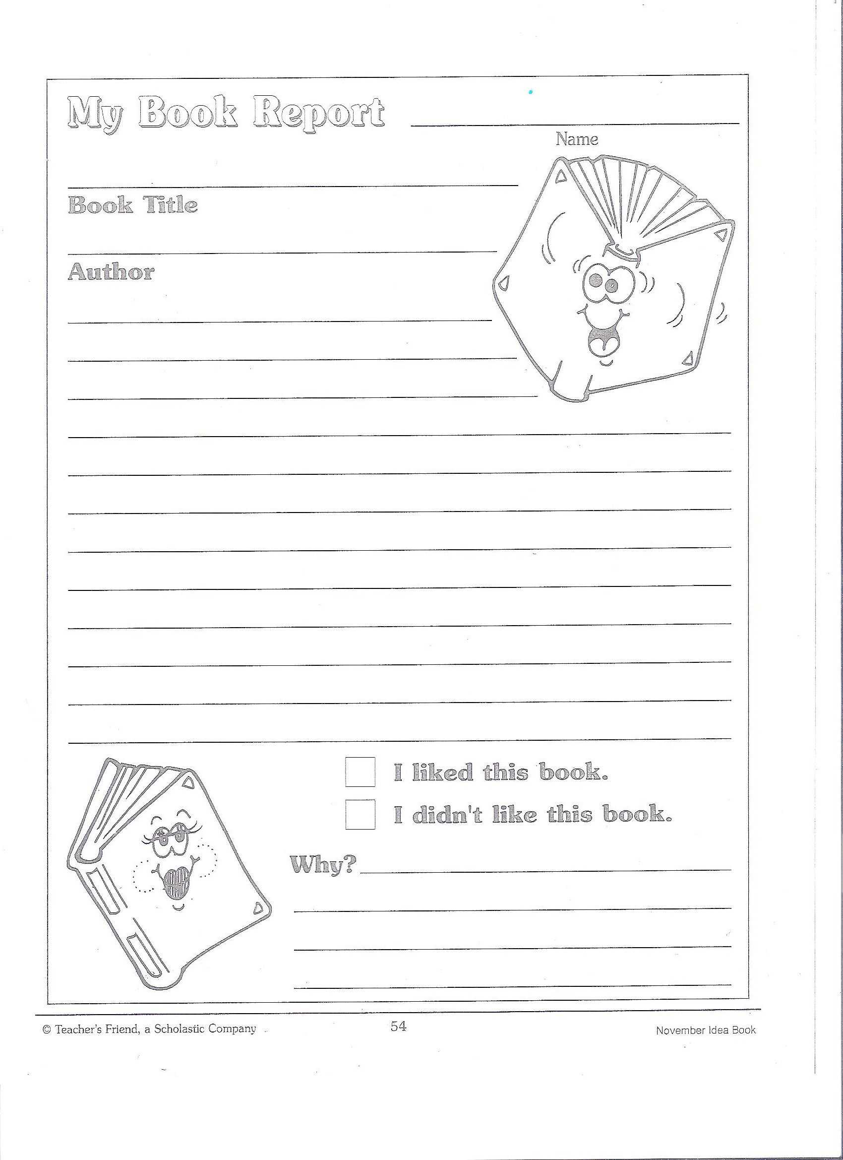 1St Grade Printable Books | Kids Activities Pertaining To First Grade Book Report Template