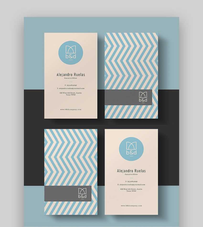 20+ Double Sided, Vertical Business Card Templates (Word, Or For 2 Sided Business Card Template Word