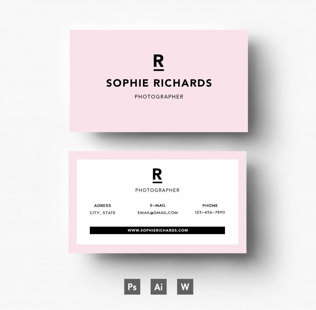 20 Examples Of A Stylish Business Card Photoshop Template Regarding Name Card Template Photoshop