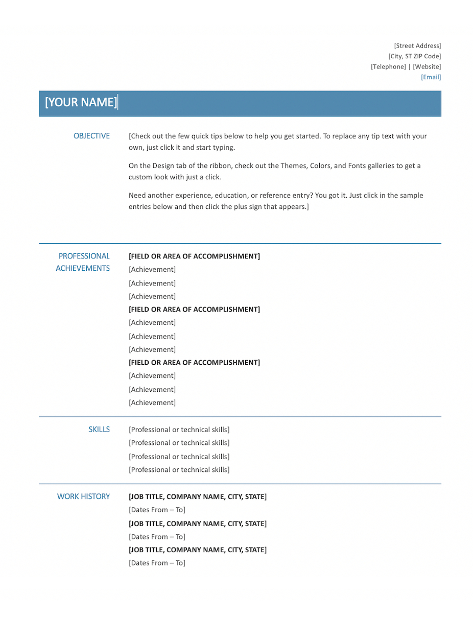20+ Free And Premium Word Resume Templates [Download] Within Another Word For Template