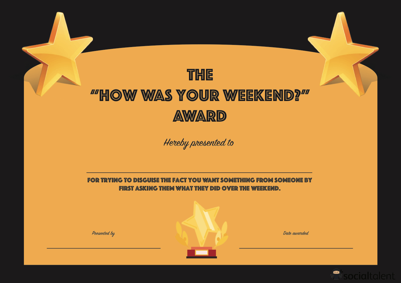 20 Hilarious Office Awards To Embarrass Your Colleagues In Free Funny Award Certificate Templates For Word