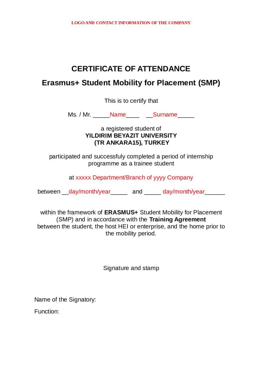 2020 Certificate Of Attendance – Fillable, Printable Pdf Inside Certificate Of Attendance Conference Template