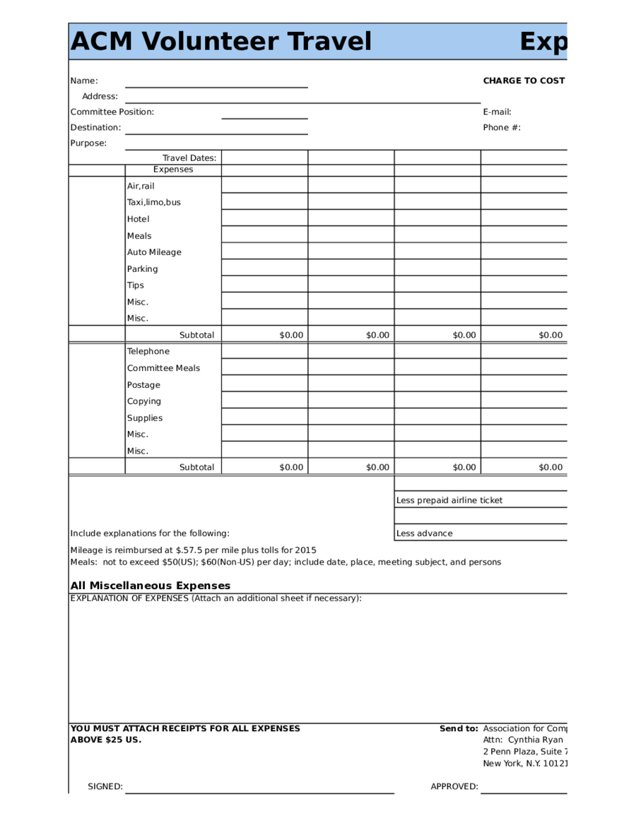 2020 Expense Report Form – Fillable, Printable Pdf & Forms Throughout Air Balance Report Template