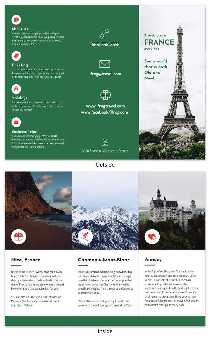 21 Brochure Templates And Design Tips To Promote Your With Word Travel Brochure Template