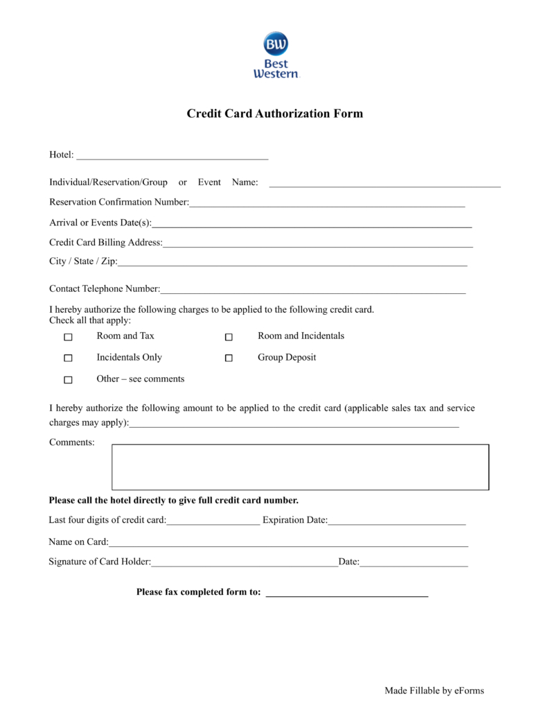 21+ Credit Card Authorization Form Template Pdf Fillable 2019!! Inside Credit Card Payment Form Template Pdf