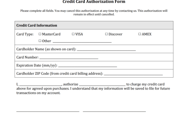 21+ Credit Card Authorization Form Template Pdf Fillable 2019!! throughout Credit Card Authorization Form Template Word