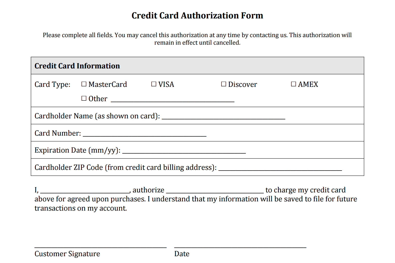 21+ Credit Card Authorization Form Template Pdf Fillable 2019!! Throughout Credit Card Authorization Form Template Word