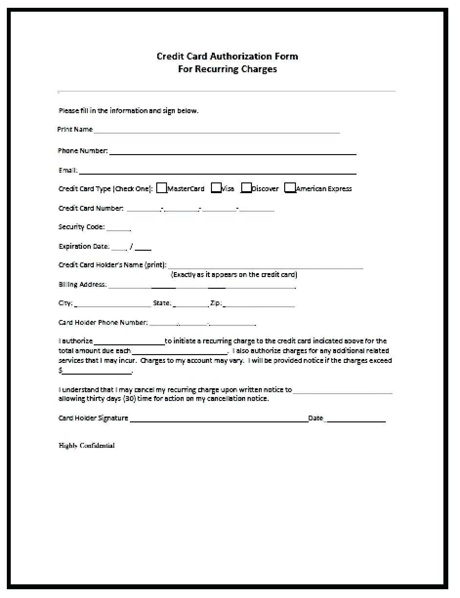 21+ Credit Card Authorization Form Template Pdf Fillable 2019!! With Regard To Order Form With Credit Card Template