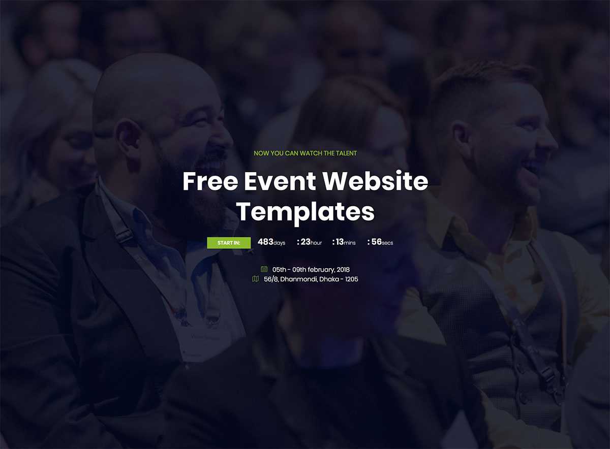 22 Most Promising Free Event Website Templates 2019 – Colorlib With Free Event Program Templates Word