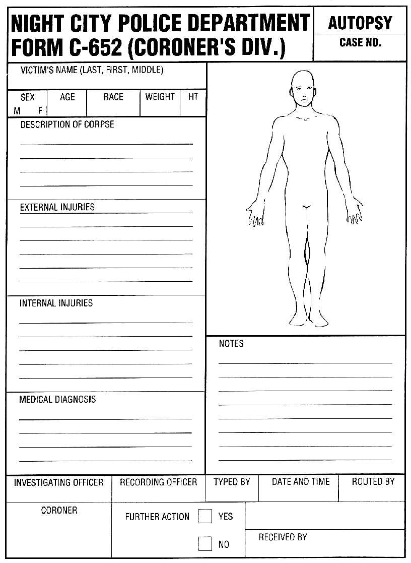 23 Images Of Blank Cia Dossier Template | Masorler Regarding Blank Autopsy Report Template