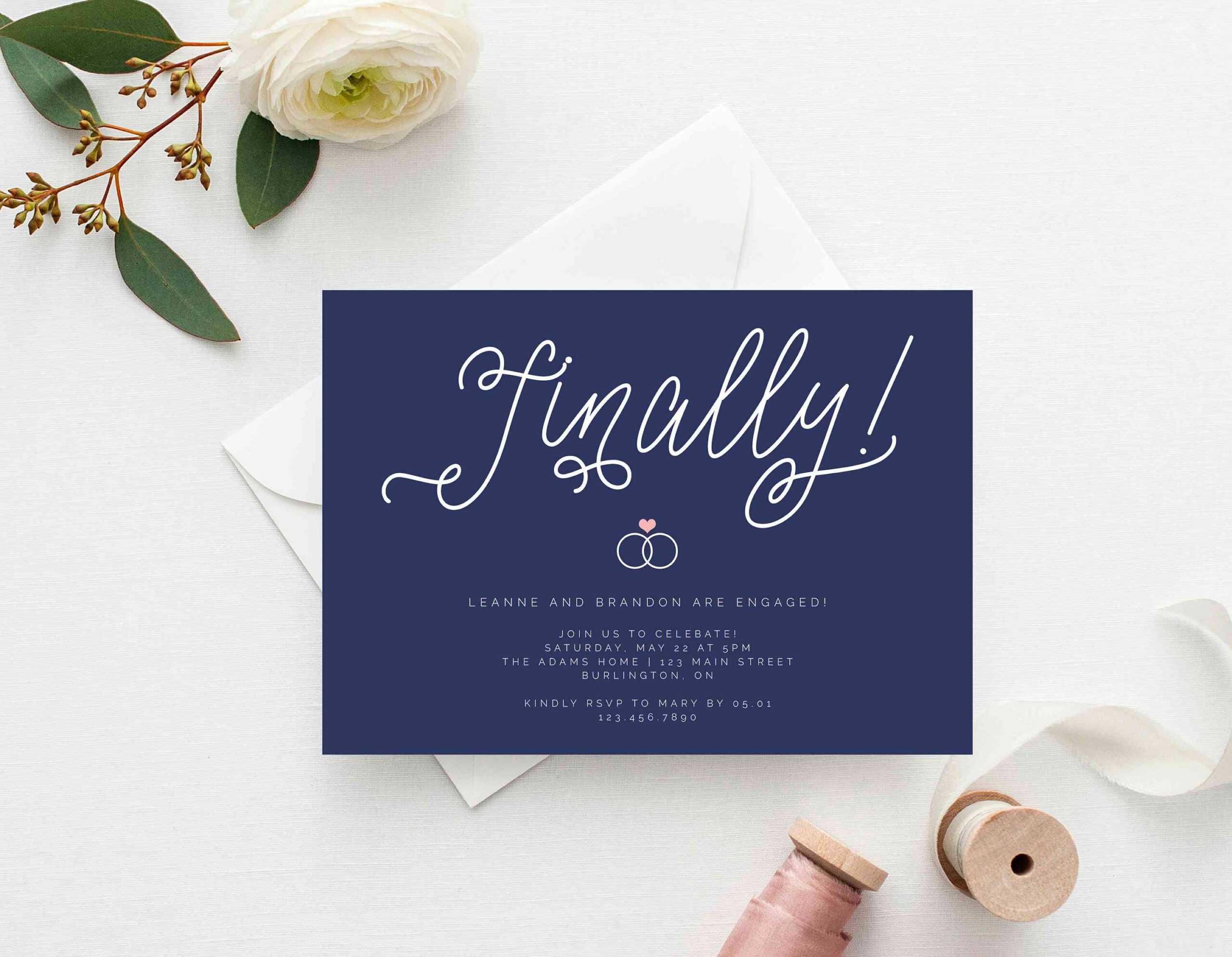 24 Festive Engagement Party Invitations That Won't Break The For Paper Source Templates Place Cards