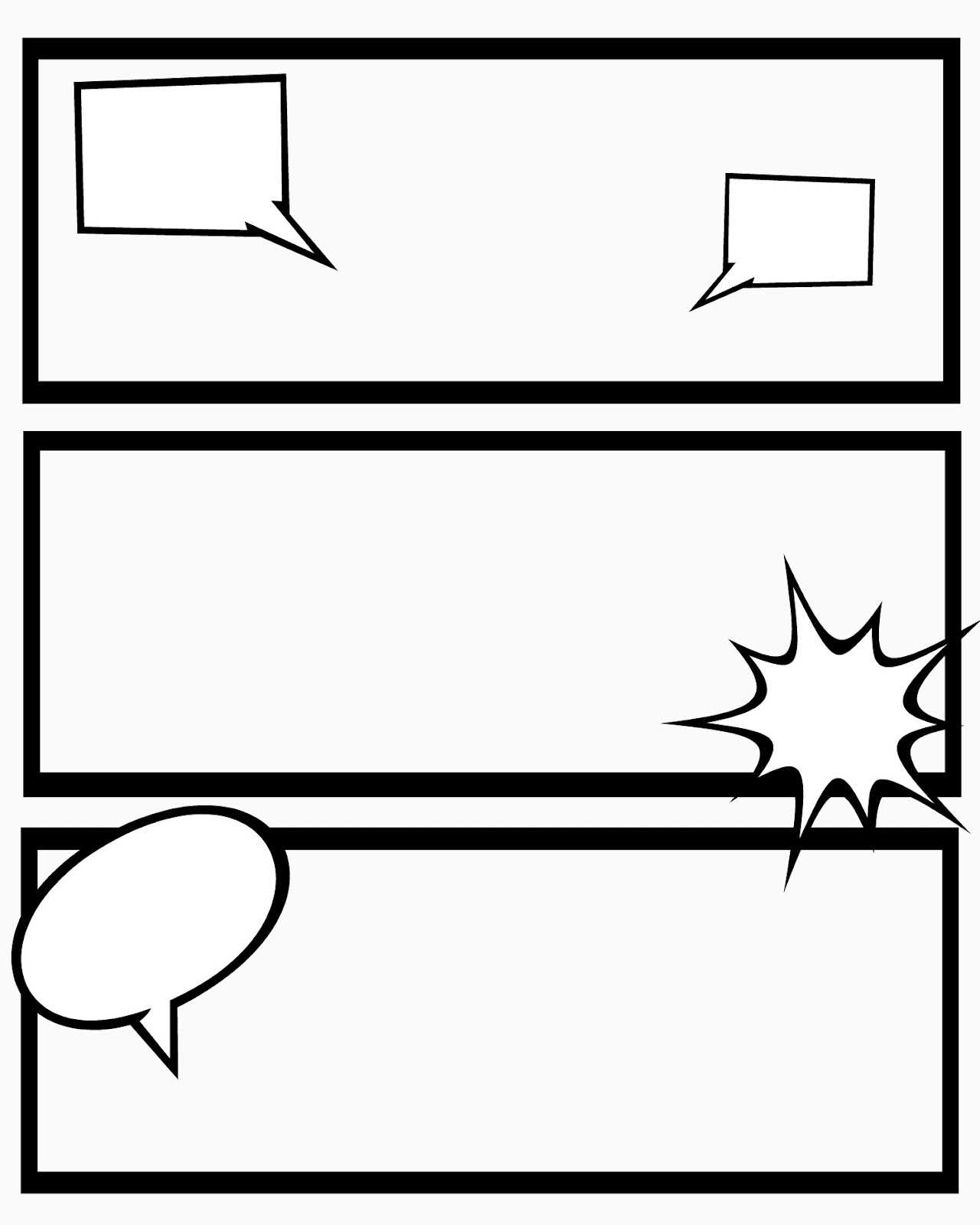 24 Images Of 8 Box Comic Strip Template With Blank Captions For Printable Blank Comic Strip Template For Kids