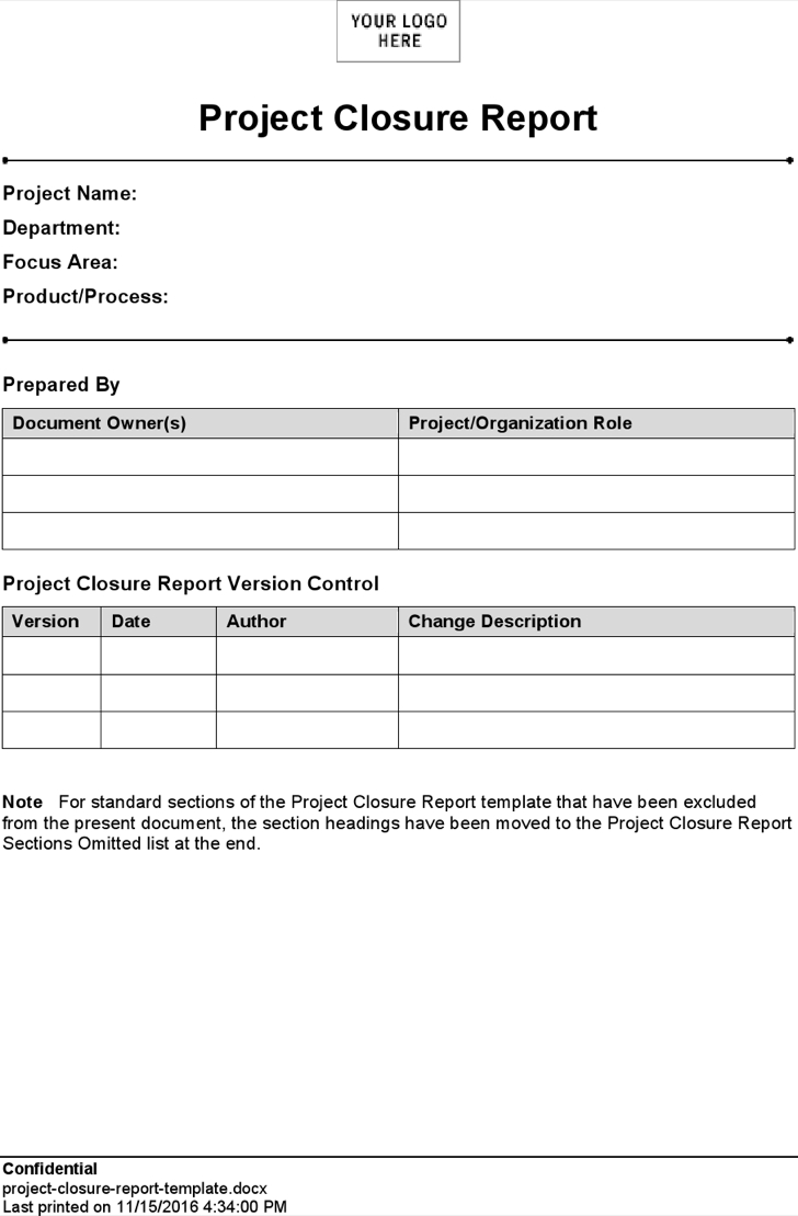 24 Images Of Project Closure Template | Vanscapital Regarding Closure Report Template