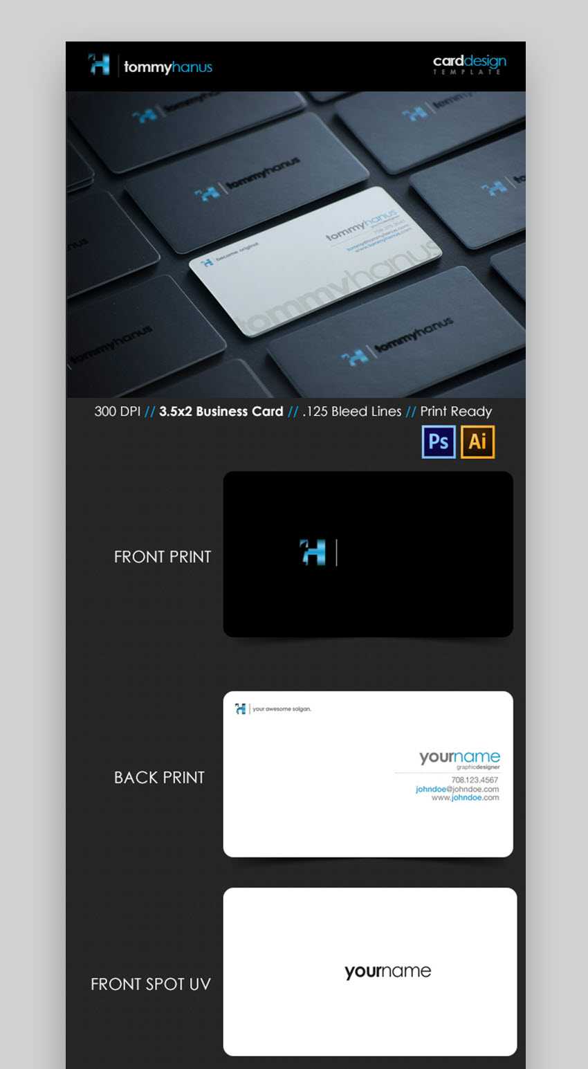 24 Premium Business Card Templates (In Photoshop Inside Business Card Maker Template