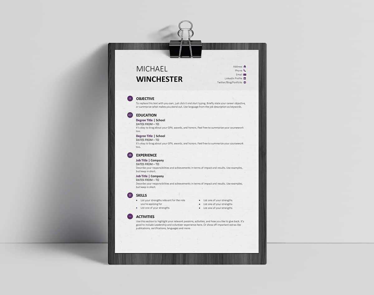 25 Resume Templates For Microsoft Word [Free Download] With How To Find A Resume Template On Word