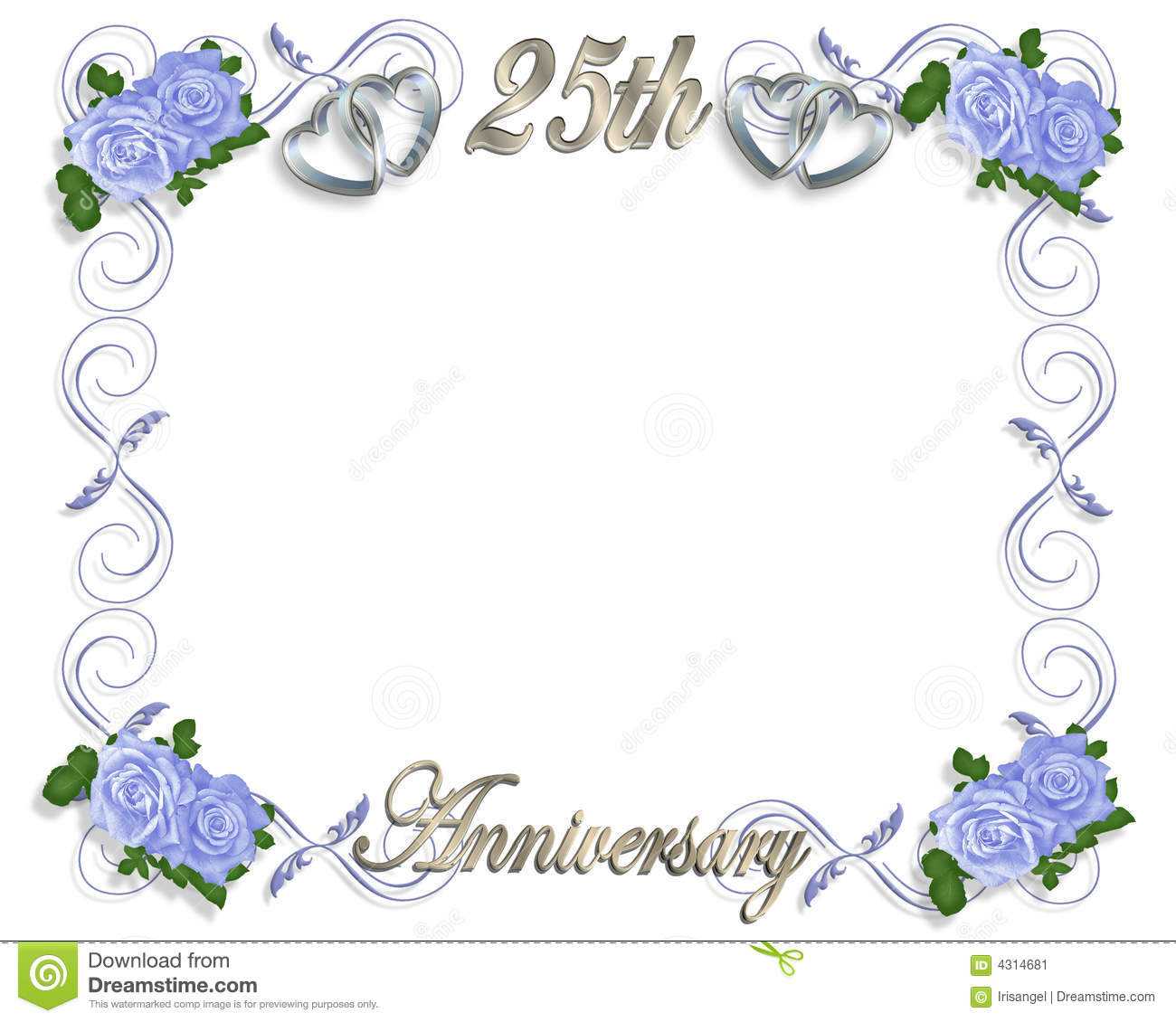 25Th Anniversary Template Stock Illustration. Illustration Intended For Template For Anniversary Card