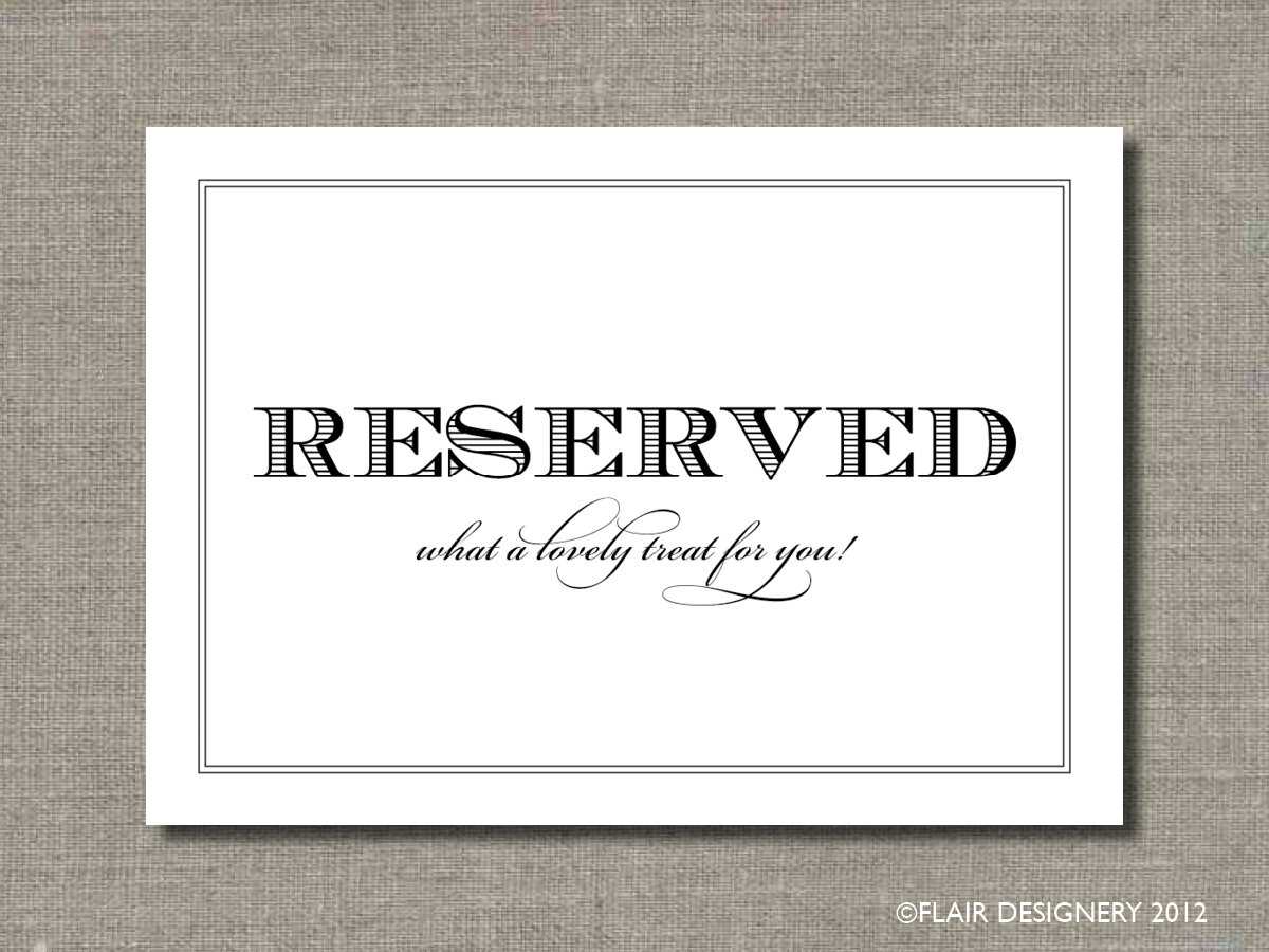 27 Images Of College Table Signs Template | Masorler Regarding Reserved Cards For Tables Templates