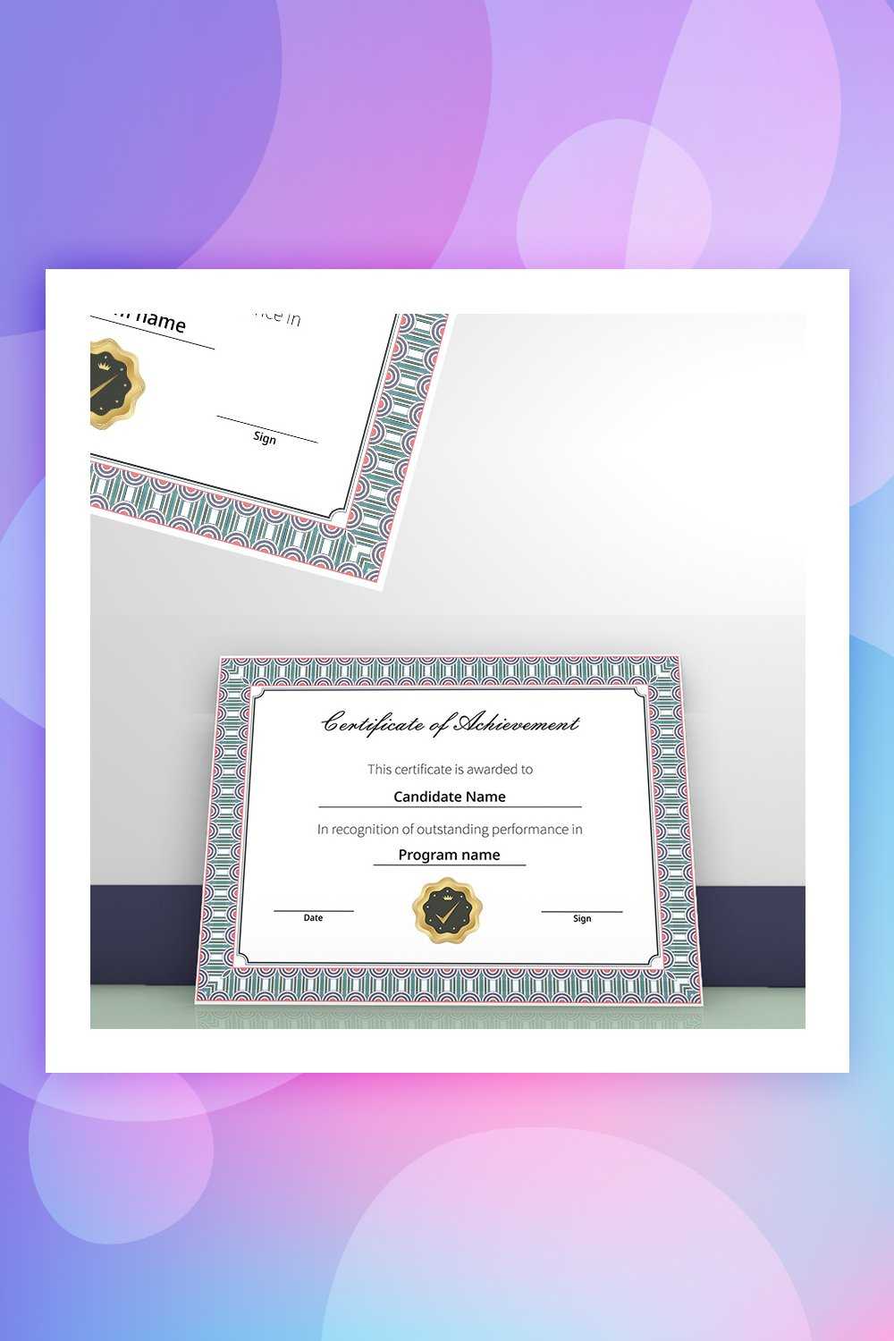 28 Attention Grabbing Certificate Templates – Colorlib Inside No Certificate Templates Could Be Found